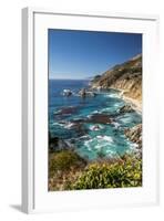 Vertical Big Sur Coastline California-Sheila Haddad-Framed Photographic Print