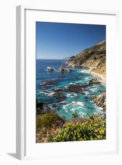 Vertical Big Sur Coastline California-Sheila Haddad-Framed Photographic Print