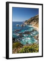 Vertical Big Sur Coastline California-Sheila Haddad-Framed Photographic Print