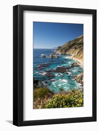 Vertical Big Sur Coastline California-Sheila Haddad-Framed Photographic Print