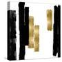 Vertical Black and Gold I-Ellie Roberts-Stretched Canvas