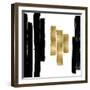 Vertical Black and Gold II-Ellie Roberts-Framed Art Print