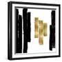 Vertical Black and Gold II-Ellie Roberts-Framed Art Print