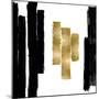 Vertical Black and Gold II-Ellie Roberts-Mounted Art Print