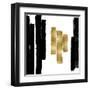 Vertical Black and Gold II-Ellie Roberts-Framed Art Print