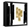 Vertical Black and Gold II-Ellie Roberts-Framed Stretched Canvas