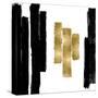 Vertical Black and Gold II-Ellie Roberts-Stretched Canvas