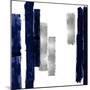 Vertical Blue and Silver I-Ellie Roberts-Mounted Art Print