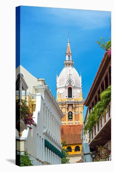Vertical Cartagena Cathedral-jkraft5-Stretched Canvas