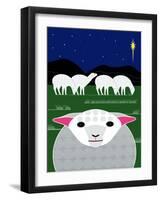 Vertical Christmas Sheep-Marie Sansone-Framed Giclee Print