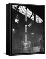Vertical Heat Treatment Process, Edgar Allen Steel Foundry, Sheffield, South Yorkshire, 1962-Michael Walters-Framed Stretched Canvas