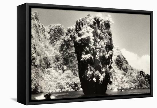 Vertical Island, Phangnga Bay,Thailand-Theo Westenberger-Framed Stretched Canvas