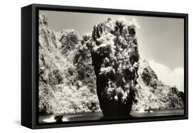 Vertical Island, Phangnga Bay,Thailand-Theo Westenberger-Framed Stretched Canvas