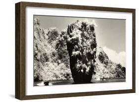 Vertical Island, Phangnga Bay,Thailand-Theo Westenberger-Framed Photographic Print