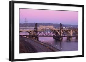 Vertical Lift Bridge and Robert Street at Dusk-jrferrermn-Framed Photographic Print