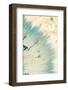 Vertical MAGIC Abstract Artwork. Fresh Painting on the Water. Mixed Paints with Gold Powder. Natura-CARACOLLA-Framed Photographic Print