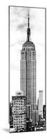 Vertical Panoramic, Black and White Photography, Empire State Building, Manhattan, New York -Us-Philippe Hugonnard-Mounted Photographic Print