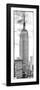 Vertical Panoramic, Black and White Photography, Empire State Building, Manhattan, New York -Us-Philippe Hugonnard-Framed Art Print