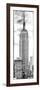 Vertical Panoramic, Black and White Photography, Empire State Building, Manhattan, New York -Us-Philippe Hugonnard-Framed Art Print