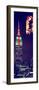 Vertical Panoramic - Door Posters - NYC Urban Street Scene - The Empire State Building at Night-Philippe Hugonnard-Framed Photographic Print