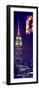 Vertical Panoramic - Door Posters - NYC Urban Street Scene - The Empire State Building at Night-Philippe Hugonnard-Framed Photographic Print