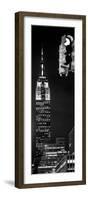 Vertical Panoramic - Door Posters - NYC Urban Street Scene - The Empire State Building at Night-Philippe Hugonnard-Framed Photographic Print