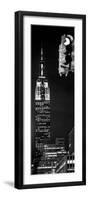 Vertical Panoramic - Door Posters - NYC Urban Street Scene - The Empire State Building at Night-Philippe Hugonnard-Framed Photographic Print