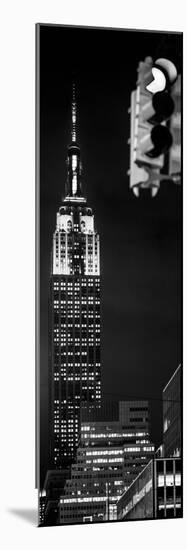 Vertical Panoramic - Door Posters - NYC Urban Street Scene - The Empire State Building at Night-Philippe Hugonnard-Mounted Photographic Print