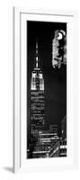 Vertical Panoramic - Door Posters - NYC Urban Street Scene - The Empire State Building at Night-Philippe Hugonnard-Framed Photographic Print