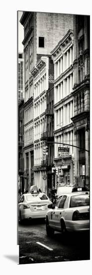 Vertical Panoramic - Door Posters - NYC Yellow Taxis / Cabs on Broadway Avenue in Manhattan-Philippe Hugonnard-Mounted Photographic Print