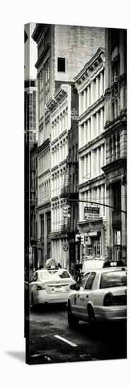 Vertical Panoramic - Door Posters - NYC Yellow Taxis / Cabs on Broadway Avenue in Manhattan-Philippe Hugonnard-Stretched Canvas