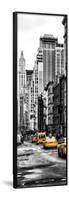 Vertical Panoramic - Door Posters - NYC Yellow Taxis / Cabs on Broadway Avenue in Manhattan-Philippe Hugonnard-Framed Photographic Print