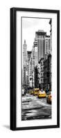 Vertical Panoramic - Door Posters - NYC Yellow Taxis / Cabs on Broadway Avenue in Manhattan-Philippe Hugonnard-Framed Premium Photographic Print