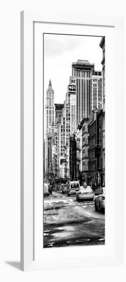 Vertical Panoramic - Door Posters - NYC Yellow Taxis / Cabs on Broadway Avenue in Manhattan-Philippe Hugonnard-Framed Photographic Print