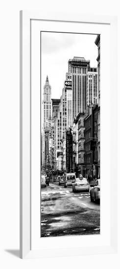 Vertical Panoramic - Door Posters - NYC Yellow Taxis / Cabs on Broadway Avenue in Manhattan-Philippe Hugonnard-Framed Photographic Print