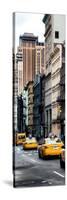 Vertical Panoramic - Door Posters - NYC Yellow Taxis / Cabs on Broadway Avenue in Manhattan-Philippe Hugonnard-Stretched Canvas