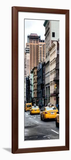 Vertical Panoramic - Door Posters - NYC Yellow Taxis / Cabs on Broadway Avenue in Manhattan-Philippe Hugonnard-Framed Photographic Print