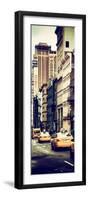 Vertical Panoramic - Door Posters - NYC Yellow Taxis / Cabs on Broadway Avenue in Manhattan-Philippe Hugonnard-Framed Photographic Print