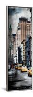 Vertical Panoramic - Door Posters - NYC Yellow Taxis / Cabs on Broadway Avenue in Manhattan-Philippe Hugonnard-Framed Photographic Print