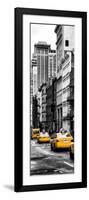 Vertical Panoramic - Door Posters - NYC Yellow Taxis / Cabs on Broadway Avenue in Manhattan-Philippe Hugonnard-Framed Photographic Print