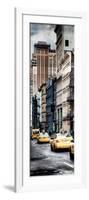 Vertical Panoramic - Door Posters - NYC Yellow Taxis / Cabs on Broadway Avenue in Manhattan-Philippe Hugonnard-Framed Photographic Print