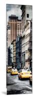 Vertical Panoramic - Door Posters - NYC Yellow Taxis / Cabs on Broadway Avenue in Manhattan-Philippe Hugonnard-Mounted Photographic Print