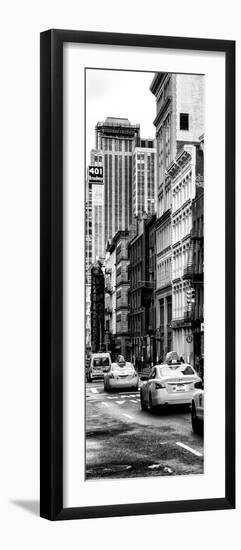 Vertical Panoramic - Door Posters - NYC Yellow Taxis / Cabs on Broadway Avenue in Manhattan-Philippe Hugonnard-Framed Photographic Print