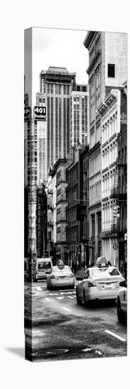 Vertical Panoramic - Door Posters - NYC Yellow Taxis / Cabs on Broadway Avenue in Manhattan-Philippe Hugonnard-Stretched Canvas