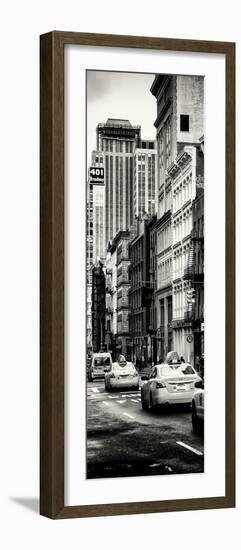 Vertical Panoramic - Door Posters - NYC Yellow Taxis / Cabs on Broadway Avenue in Manhattan-Philippe Hugonnard-Framed Photographic Print