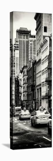 Vertical Panoramic - Door Posters - NYC Yellow Taxis / Cabs on Broadway Avenue in Manhattan-Philippe Hugonnard-Stretched Canvas