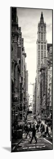 Vertical Panoramic - Door Posters - Urban Street Scene in Broadway at Sunset - Manhattan-Philippe Hugonnard-Mounted Photographic Print