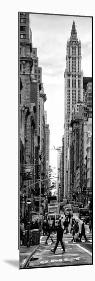 Vertical Panoramic - Door Posters - Urban Street Scene in Broadway at Sunset - Manhattan-Philippe Hugonnard-Mounted Photographic Print