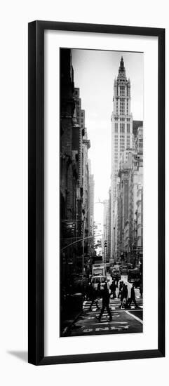 Vertical Panoramic - Door Posters - Urban Street Scene in Broadway at Sunset - Manhattan-Philippe Hugonnard-Framed Photographic Print