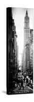 Vertical Panoramic - Door Posters - Urban Street Scene in Broadway at Sunset - Manhattan-Philippe Hugonnard-Stretched Canvas